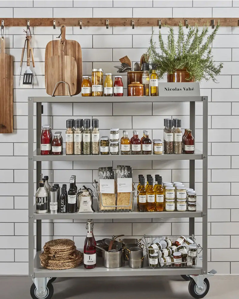 Rack Grey - Shelf with wheels - Tall